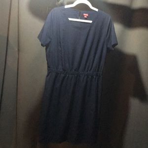 Navy blue knee length dress